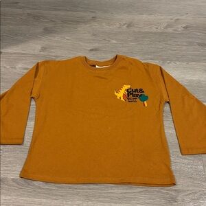 ZARA Kids long sleeve dinosaurs T-Shirt size 8 brown and green